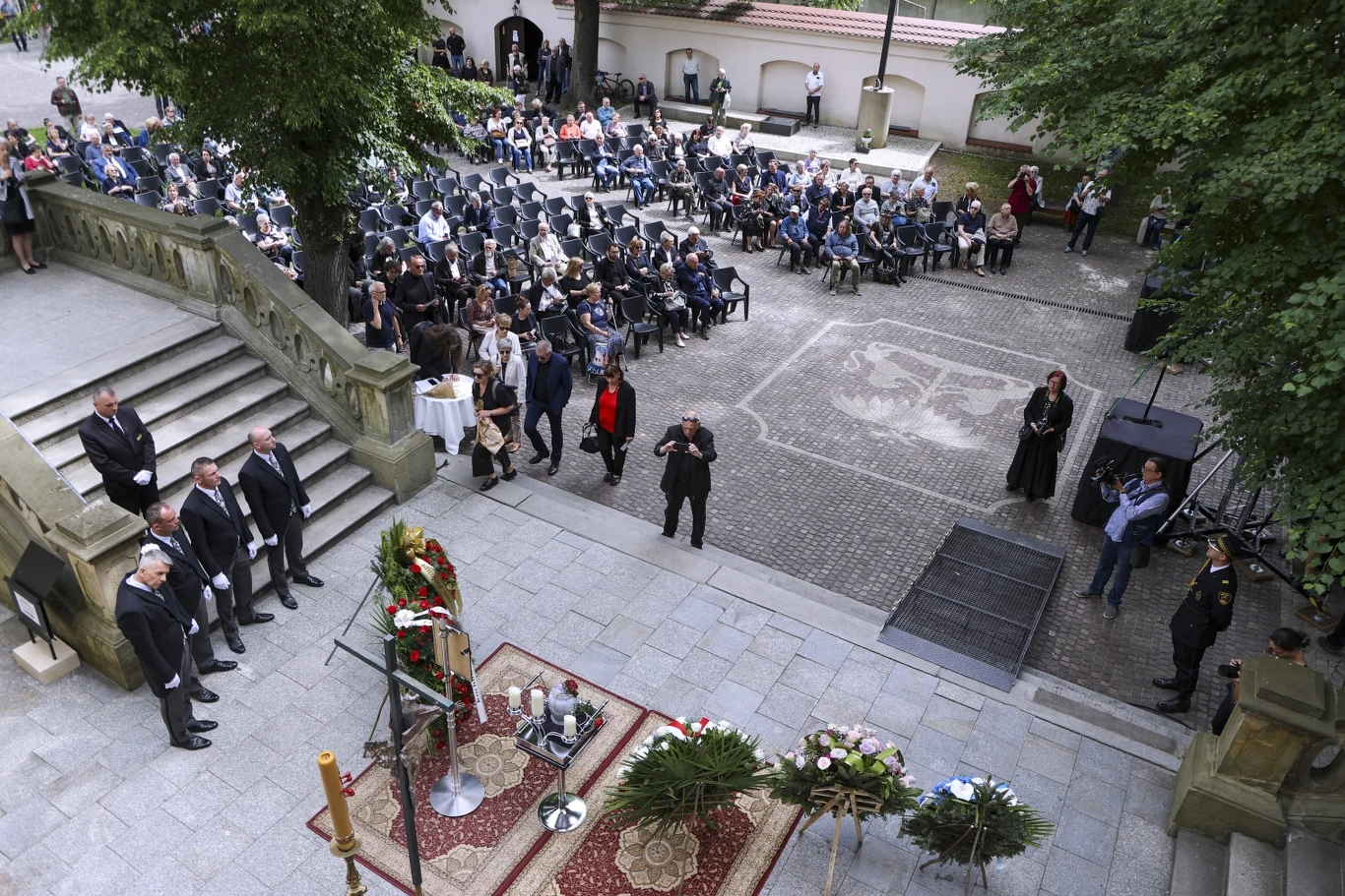 Uroczystości pogrzebowe Jacka Zielińskiego (Skaldowie) w bazylice Na Skałce w Krakowie