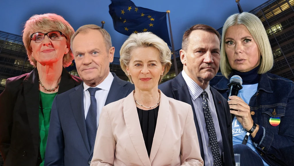 Danuta Huebner (fot. Agata Grzybowska / Agencja Wyborcza), Donald Tusk (fot. Paweł Wodziński / East News), Ursula von der Leyen (fot. Alejandro Martinez Velez / Getty Images), Radosław Sikorski (fot. Grzegorz Wajda / Reporter), Elżbieta Bieńkowska (fot. Adam Stępień / Agencja Wyborcza) Danuta Huebner (fot. Agata Grzybowska / Agencja Wyborcza), Donald Tusk (fot. Paweł Wodziński / East News), Ursula von der Leyen (fot. Alejandro Martinez Velez / Getty Images), Radosław Sikorski (fot. Grzegorz Wajda / Reporter), Elżbieta Bieńkowska (fot. Adam Stępień / Agencja Wyborcza)