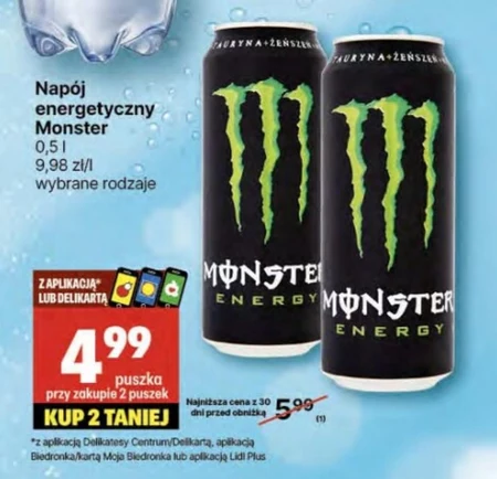 Monster Energy Gazowany napój energetyczny 500 ml