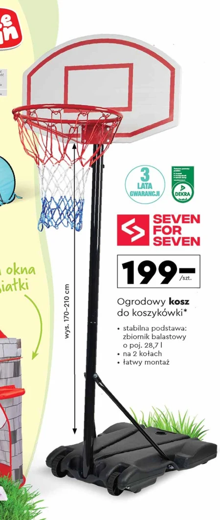 Seven For 7 Racket Tablica do koszykówki Seven for 7 - promocja Biedronka - Ding.pl