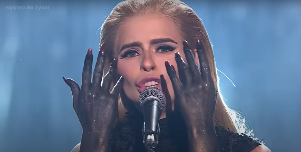 Maria Tyszkiewicz jako Paloma Faith w finale programu "Twoja twarz brzmi znajomo. Najlepsi"