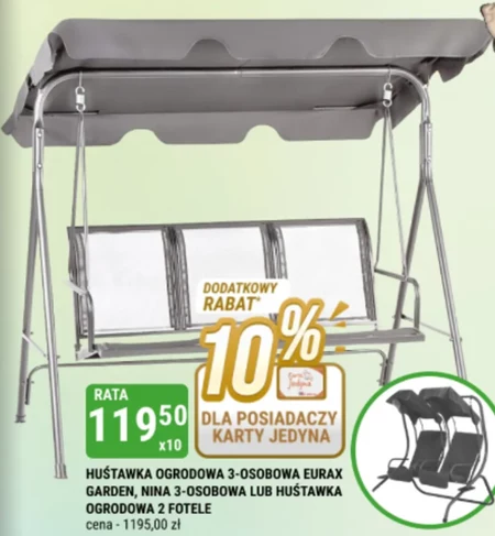 Huśtawka ogrodowa Eurax