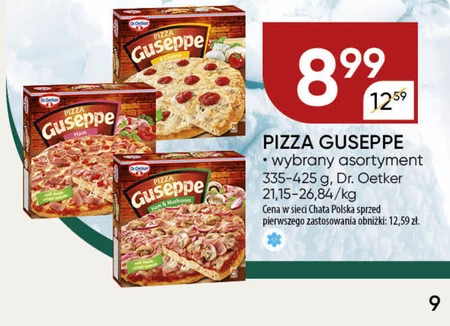 Dr. Oetker Guseppe Pizza z szynką i pieczarkami 425 g