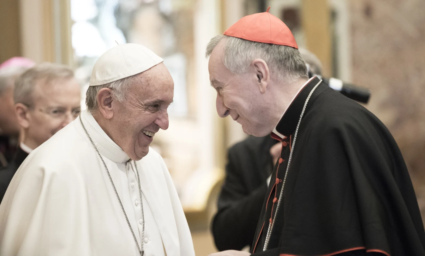 Papież Franciszek oraz Sekretarz Stanu kard. Pietro Parolin Papież Franciszek oraz Sekretarz Stanu kard. Pietro Parolin