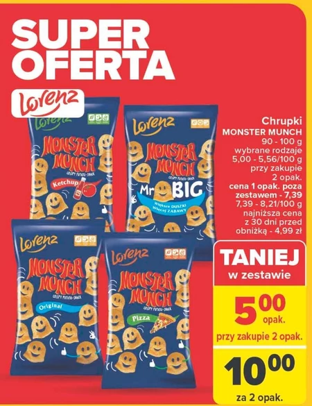 Monster Munch Chrupki ziemniaczane ketchup 100 g