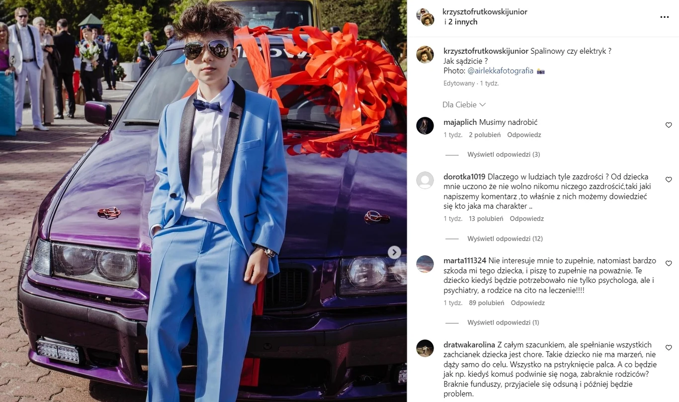 Nie wszystkim fanom spodobała się taka rozrzutność / Fot. detektywmajarutkowski @Instagram 