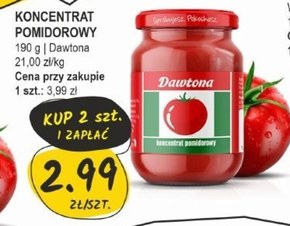Dawtona Koncentrat pomidorowy 190 g niska cena