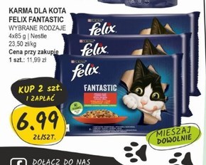 Felix Fantastic Karma dla kotów wiejskie smaki w galaretce 340 g (4 x 85 g) niska cena