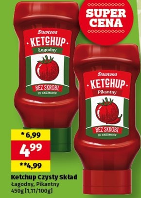 Dawtona Ketchup łagodny 450 g niska cena