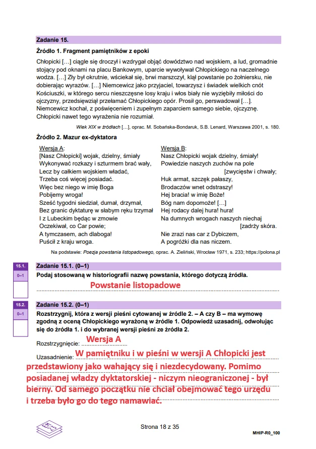 Matura 2024. Historia rozszerzona. Arkusz CKE i odpowiedzi - strona 18 Matura 2024. Historia rozszerzona. Arkusz CKE i odpowiedzi - strona 18