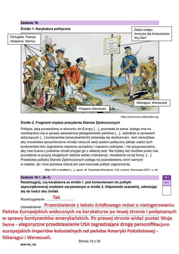 Matura 2024. Historia rozszerzona. Arkusz CKE i odpowiedzi - strona 19 Matura 2024. Historia rozszerzona. Arkusz CKE i odpowiedzi - strona 19