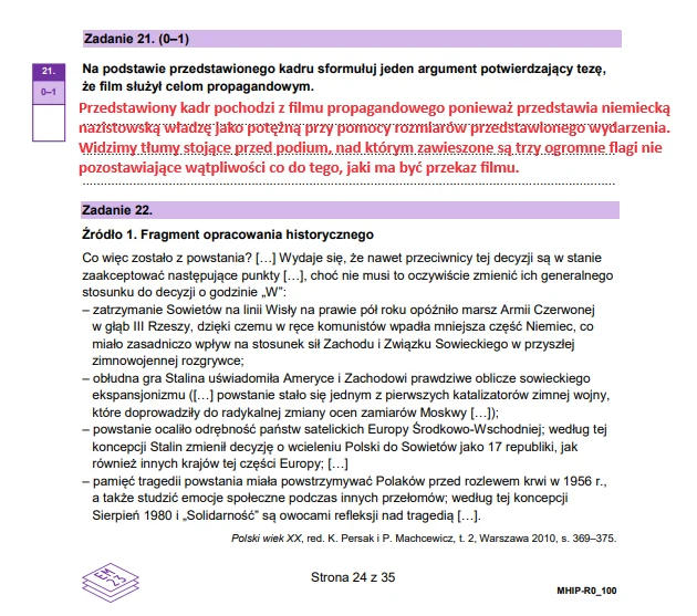 Matura 2024. Historia rozszerzona. Arkusz CKE i odpowiedzi - strona 24 Matura 2024. Historia rozszerzona. Arkusz CKE i odpowiedzi - strona 24