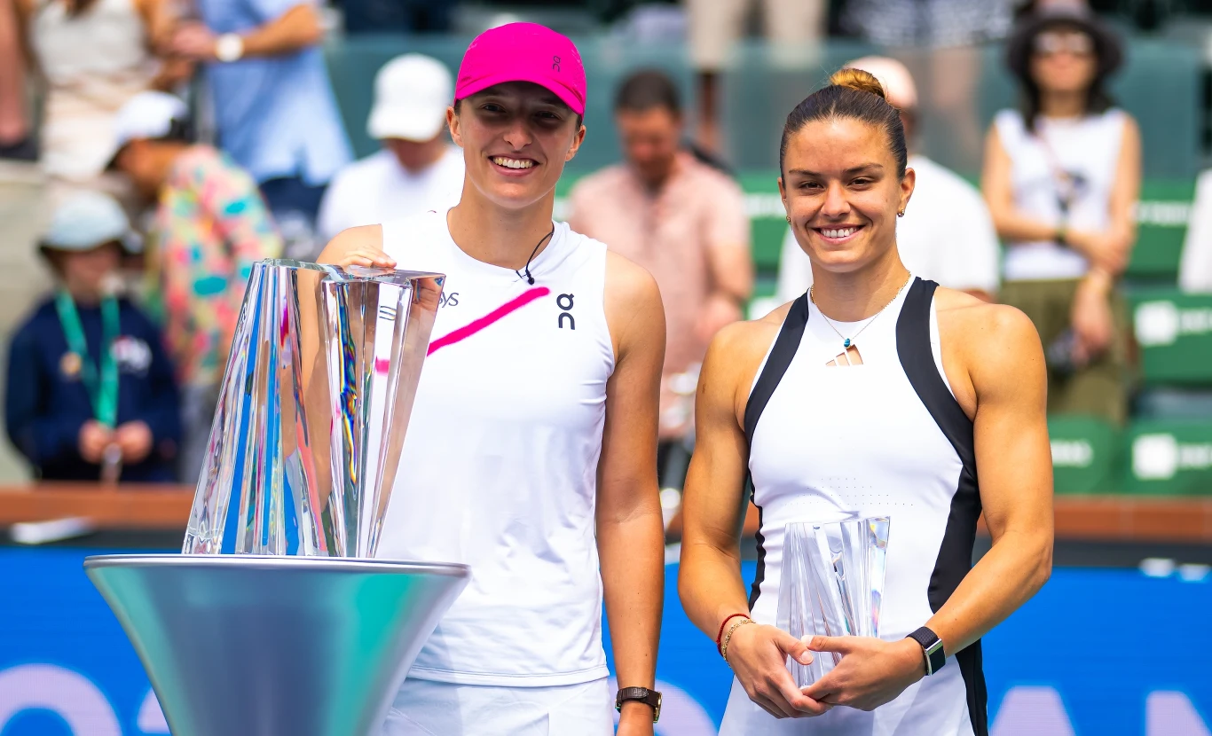 Iga Świątek i Maria Sakkari po finale Indian Wells