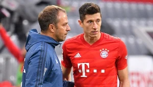 Hansi Flick i Robert Lewandowski z czasów współpracy w Bayernie Monachium 