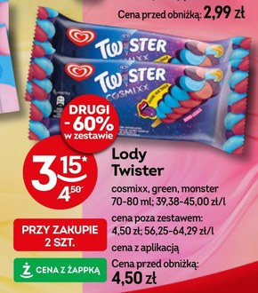 Lody Twister niska cena