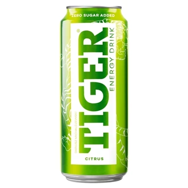 Tiger Gazowany owocowy napój energetyzujący o smaku limonki i cytryny 500 ml - 0