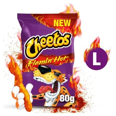 Cheetos Crunchos Flamin' Hot Chrupki kukurydziane o smaku bardzo pikantnym 80 g - 2