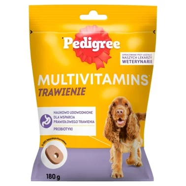 Pedigree Multivitamins Trawienie Karma uzupełniająca dla dorosłych psów z kurczakiem 180 g - 0