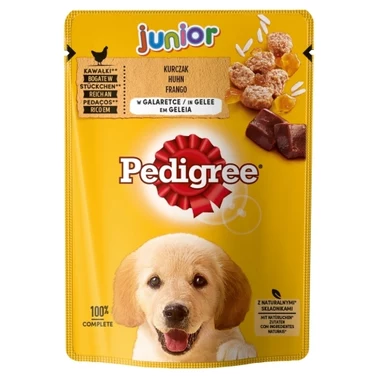 Pedigree Junior Mokra karma dla szczeniąt kawałki bogate w kurczak w galaretce 100 g - 0