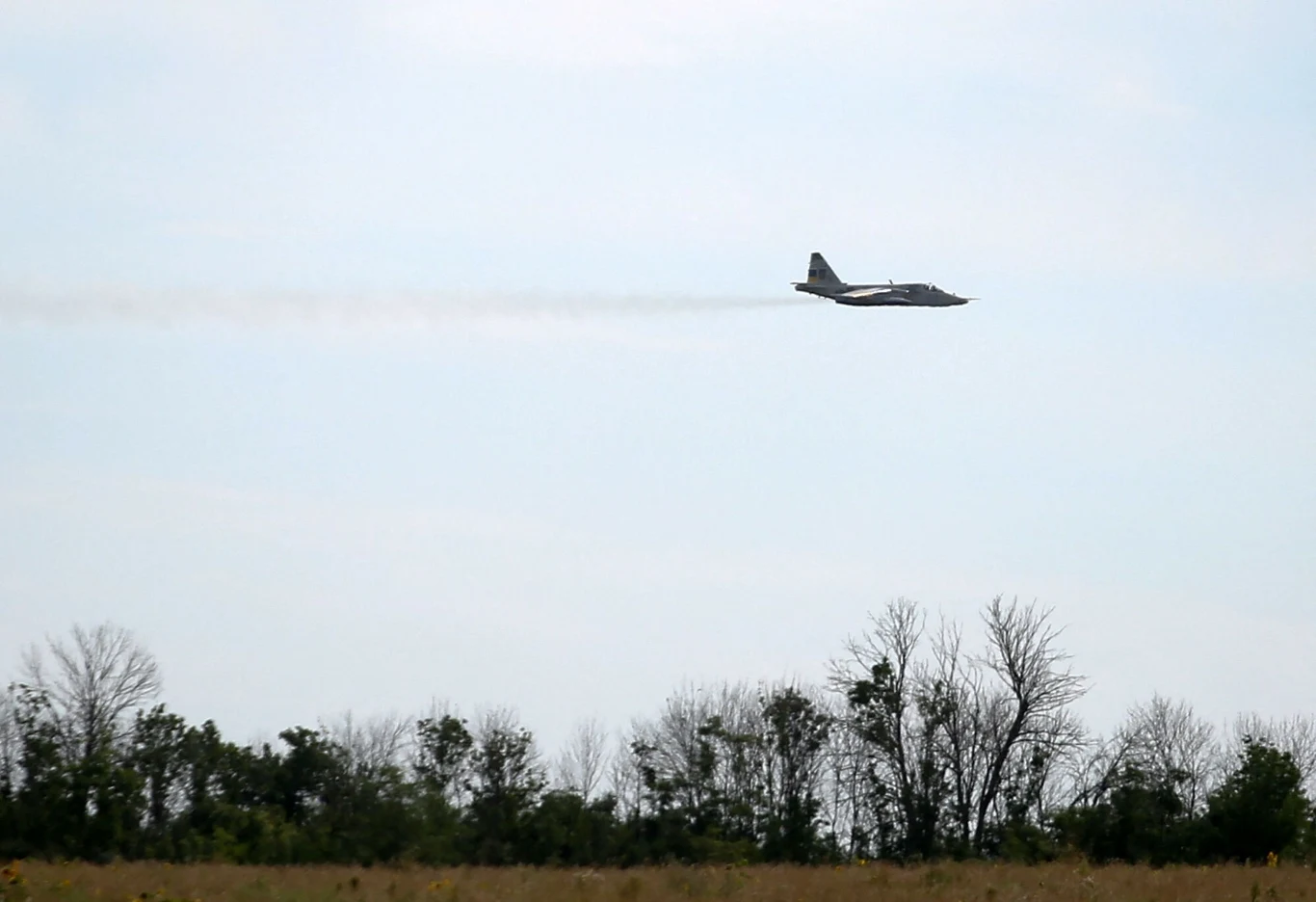 Rosyjski Su-25 zestrzelony w obwodzie donieckim Rosyjski Su-25 zestrzelony w obwodzie donieckim