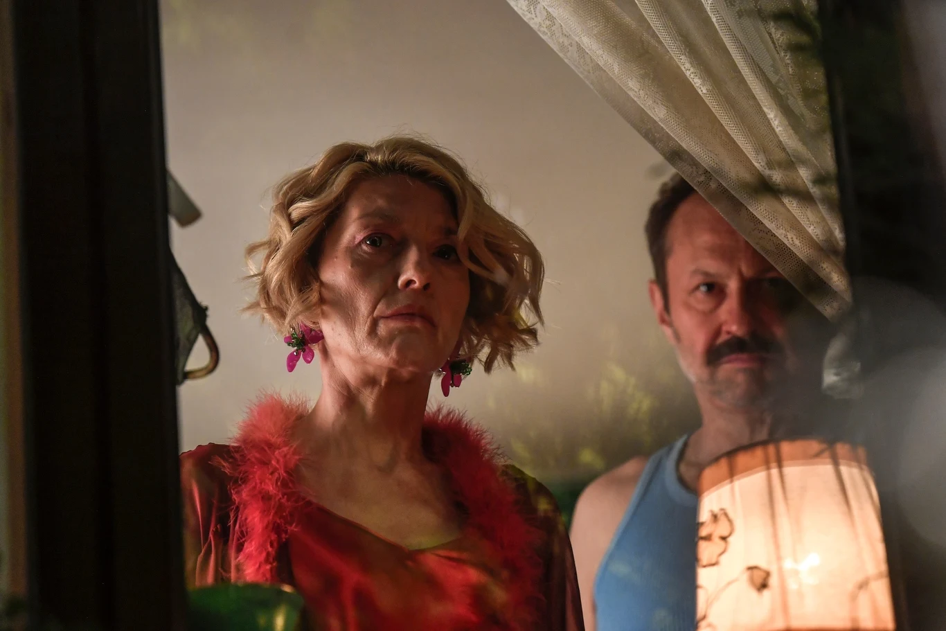 Edyta Olszówka i Andrzej Konopka na planie filmu "LARP"