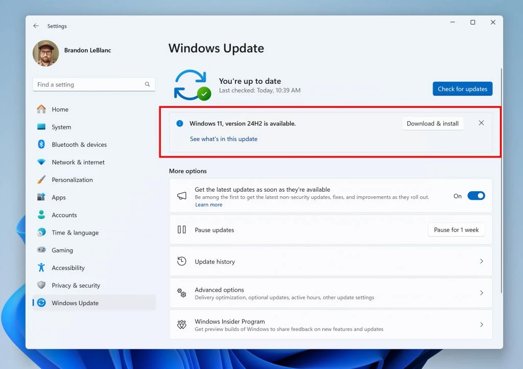 Windows 11 24H2 obecnie dostępny jest w ramach testów w programie Insider.