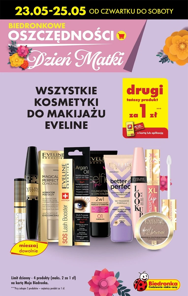 Wszystkie kosmetyki Eveline za 1 zł w Biedronce! 