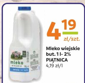 Piątnica Mleko wiejskie świeże 2,0% 1 l niska cena