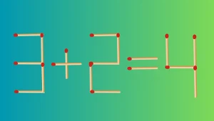 Przełóż jedną zapałkę, by uzyskać właściwy wynik. Mało kto to potrafi 