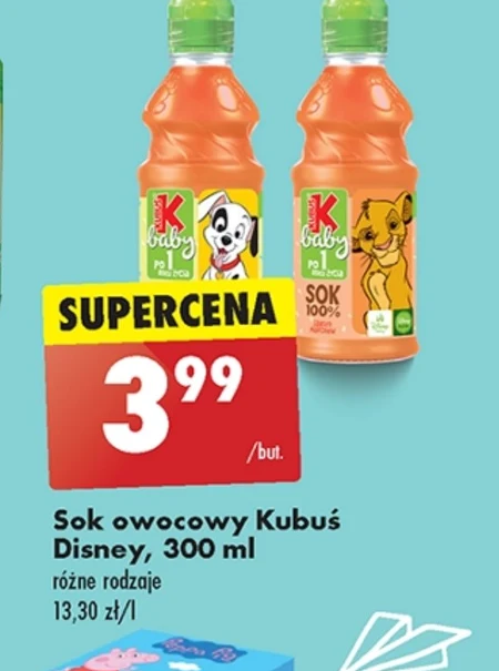 Kubuś 100% Sok jabłko 300 ml