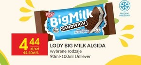Big Milk Sandwich Lody o smaku waniliowym w ciastkach 100 ml niska cena