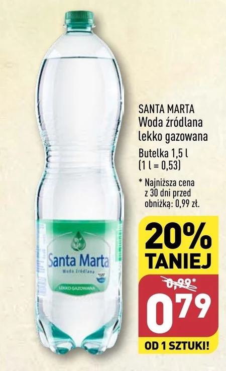 Woda źródlana SANTA MARTA