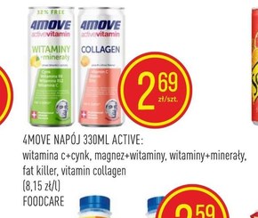 4MoveActive Vitamin Collagen Gazowany napój smak brzoskwiniowo-cytrusowy 330 ml niska cena