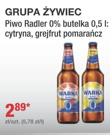 Warka Radler Mix piwa 0 % i lemoniady cytryna 500 ml