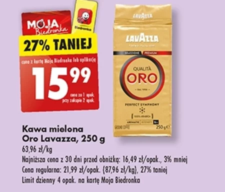 Lavazza Qualità Oro Perfect Symphony Mielona kawa palona 250 g