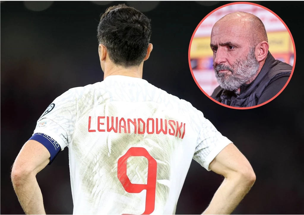 Robert Lewandowski i selekcjoner Michał Probierz Robert Lewandowski i selekcjoner Michał Probierz