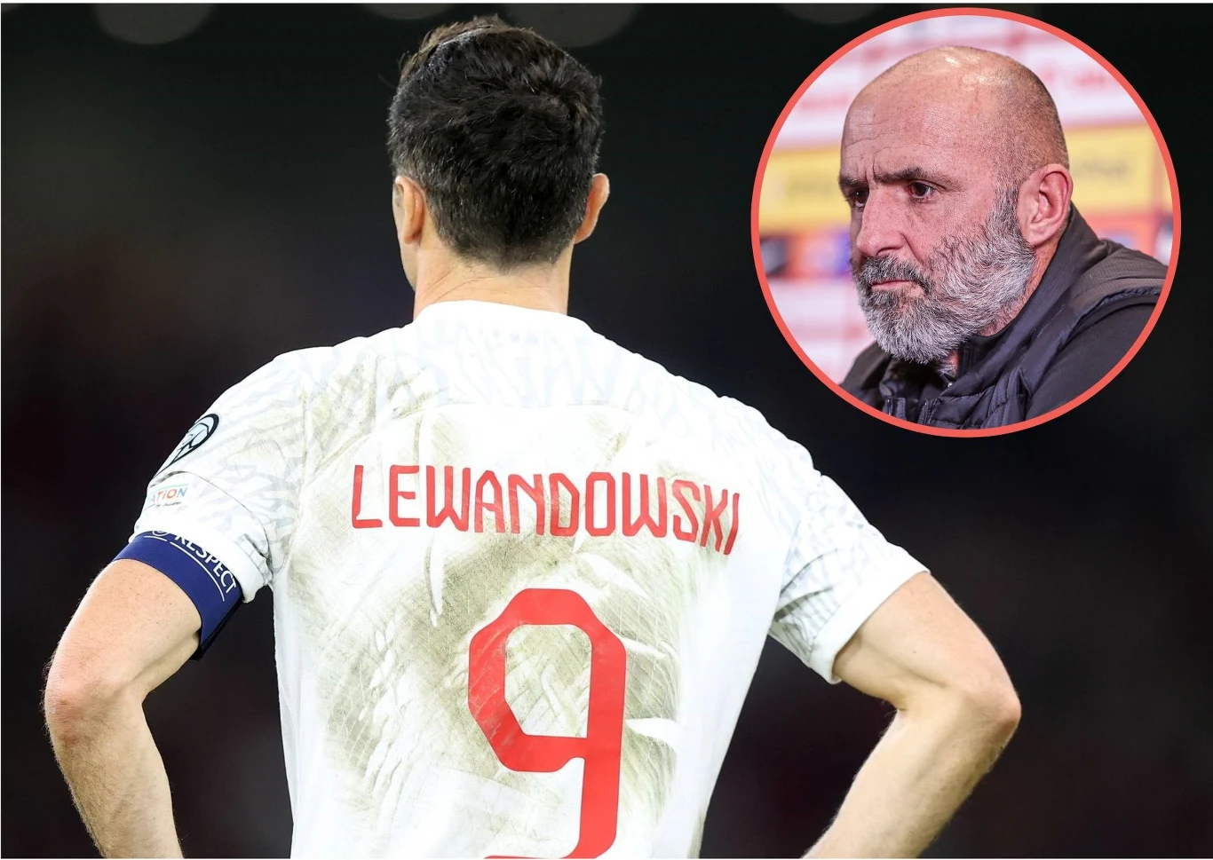 Robert Lewandowski i selekcjoner Michał Probierz