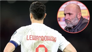 Robert Lewandowski i selekcjoner Michał Probierz 