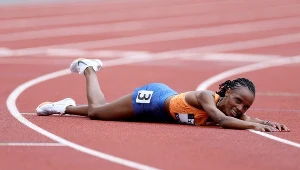 Wyczerpana Beatrice Chebet po swoim rekordzie świata na 10000 m w Eugene