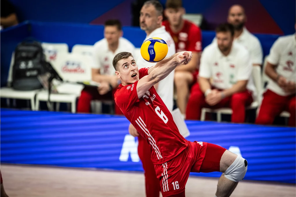 Kamil Semeniuk w czasie meczu Polska - Słowenia Kamil Semeniuk w czasie meczu Polska - Słowenia