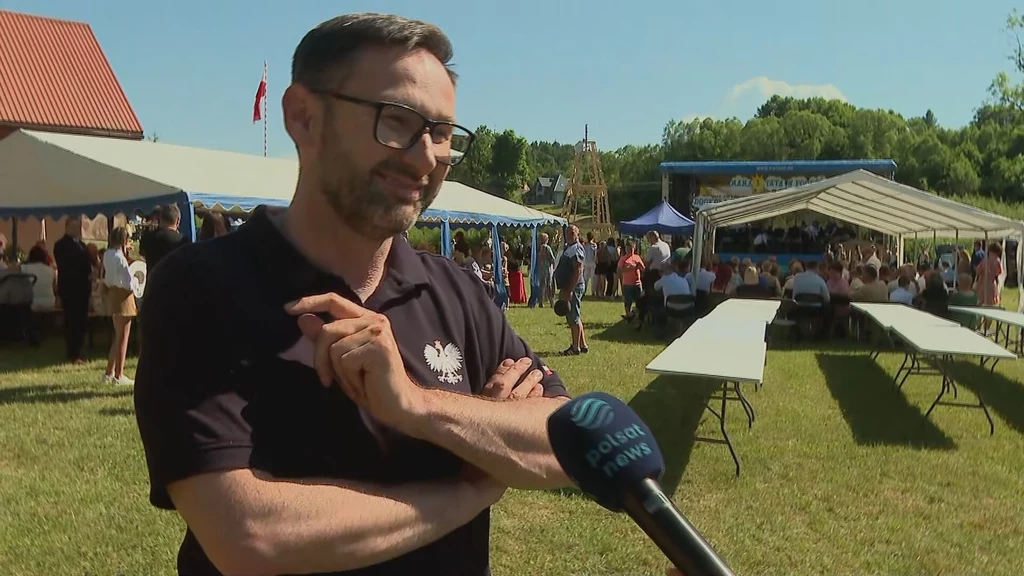 Daniel Obajtek w rozmowie z reporterką Polsat News Daniel Obajtek w rozmowie z reporterką Polsat News