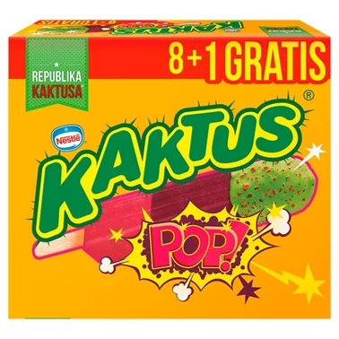 Kaktus Pop! Lody wodne o smaku malinowym i jagodowym 405 ml (9 sztuk) - 0