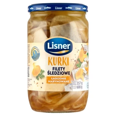 Lisner Filety śledziowe łagodnie marynowane kurki 600 g - 1