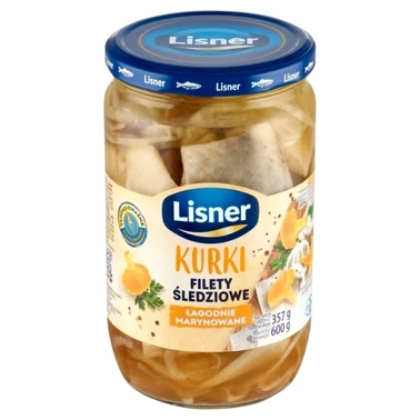 Lisner Filety śledziowe łagodnie marynowane kurki 600 g - 0