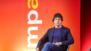 Jesse Eisenberg podczas wizyty w Poznaniu