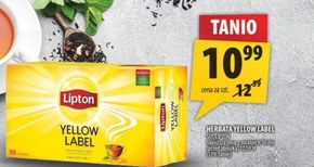 Lipton Yellow Label Herbata czarna 100 g (50 torebek) niska cena