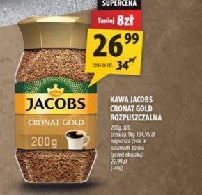 Jacobs Cronat Gold Kawa rozpuszczalna 200 g niska cena