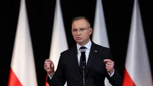 Prezydent Andrzej Duda podczas spotkania z samorządowcami w Turku