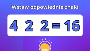 Prosty test IQ: Wykaż się logicznym myśleniem. Wstaw odpowiednie znaki