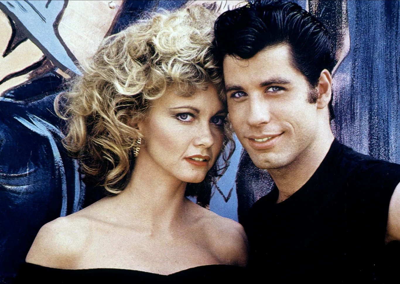 Olivia Newton-John i John Travolta w filmie "Grease"